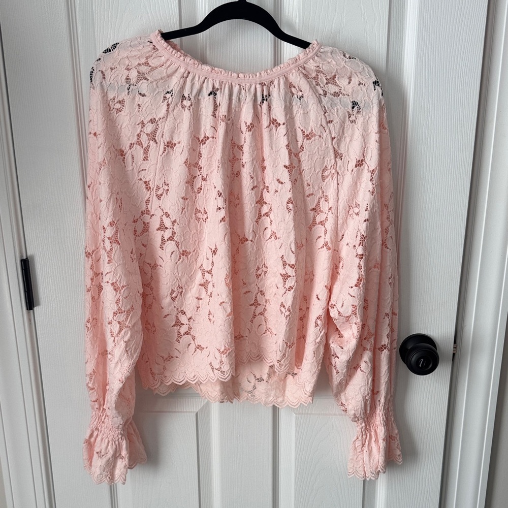 Free People Pink Lace Women's Top
